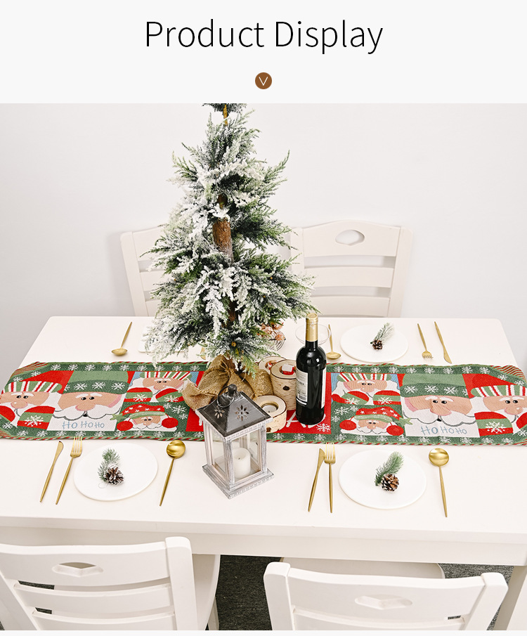 Christmas Decorations Knitted Cloth Table Banner Creative Christmas Decoration display picture 10