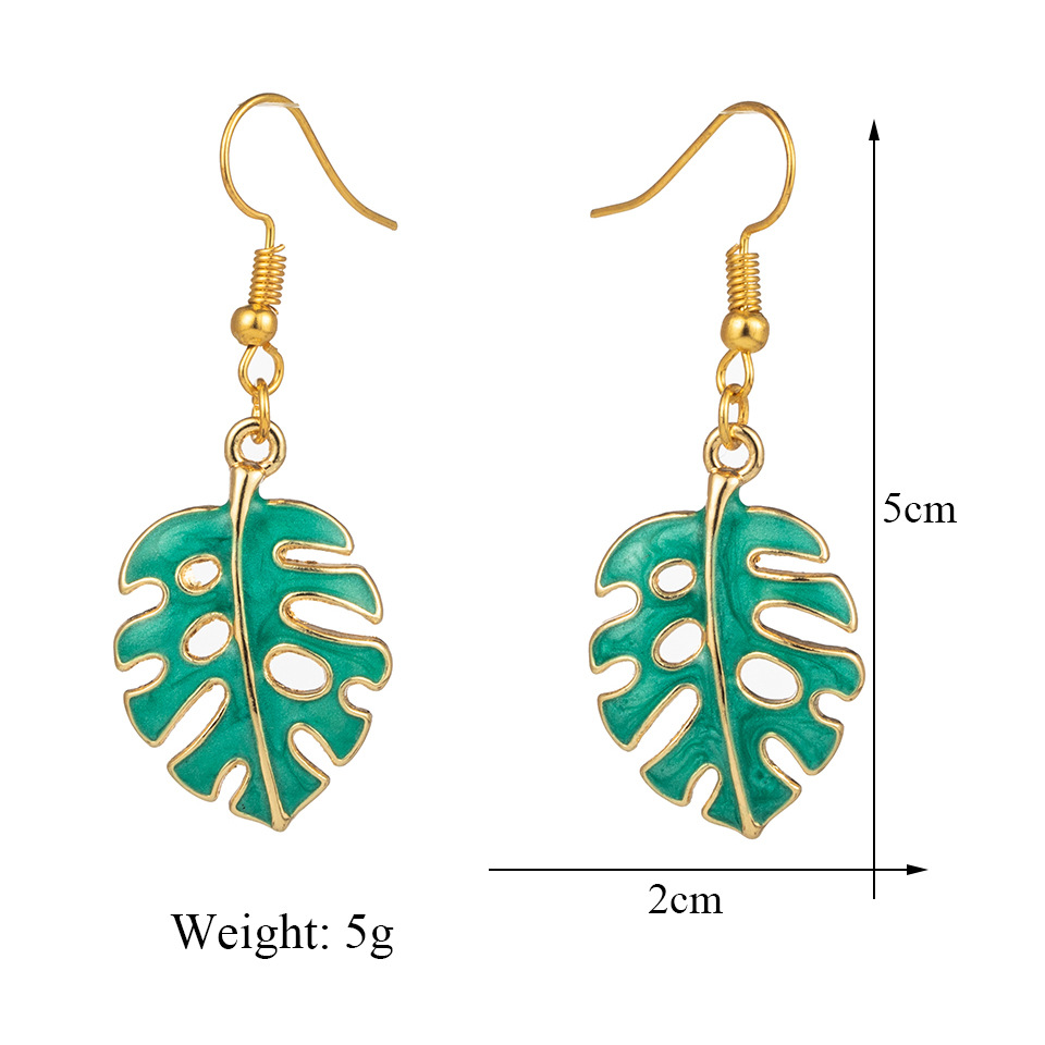 Korean Leaf Earrings Wholesale display picture 1