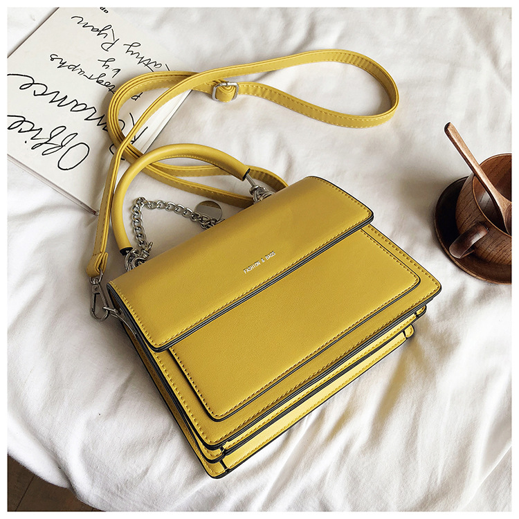 Women's Pu Leather Solid Color Fashion Square Magnetic Buckle Shoulder Bag Crossbody Bag Square Bag display picture 1