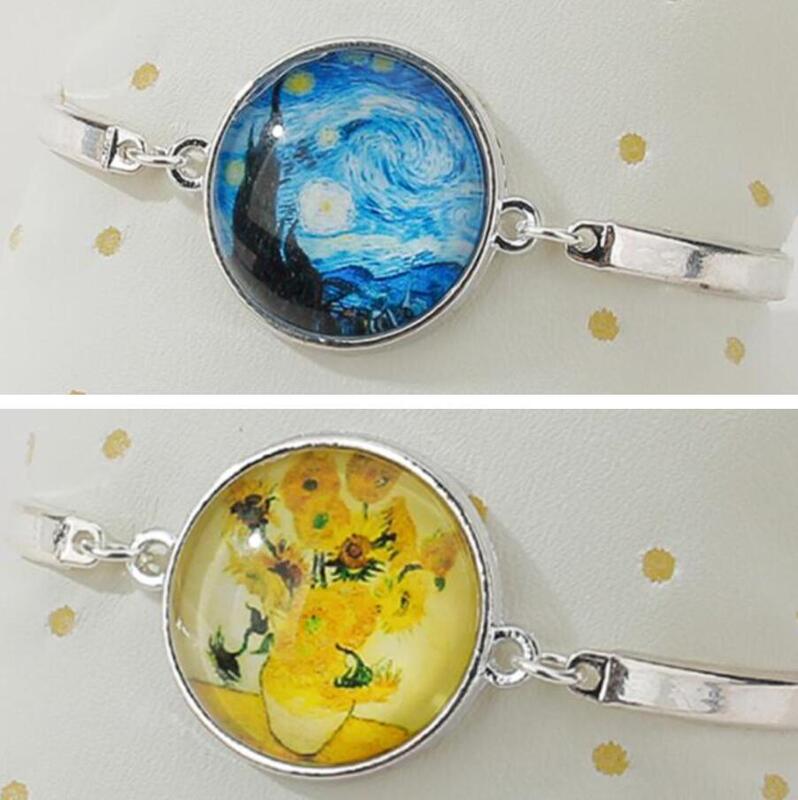 Cross-border New Accessories Van Gogh's Starry Night Time Gem Bracelet
