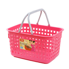 Wholesale manufacturer supermarket shopping basket vegetable basket plus thickened and enlarged plastic basket for home flat bottom beer fruit basket