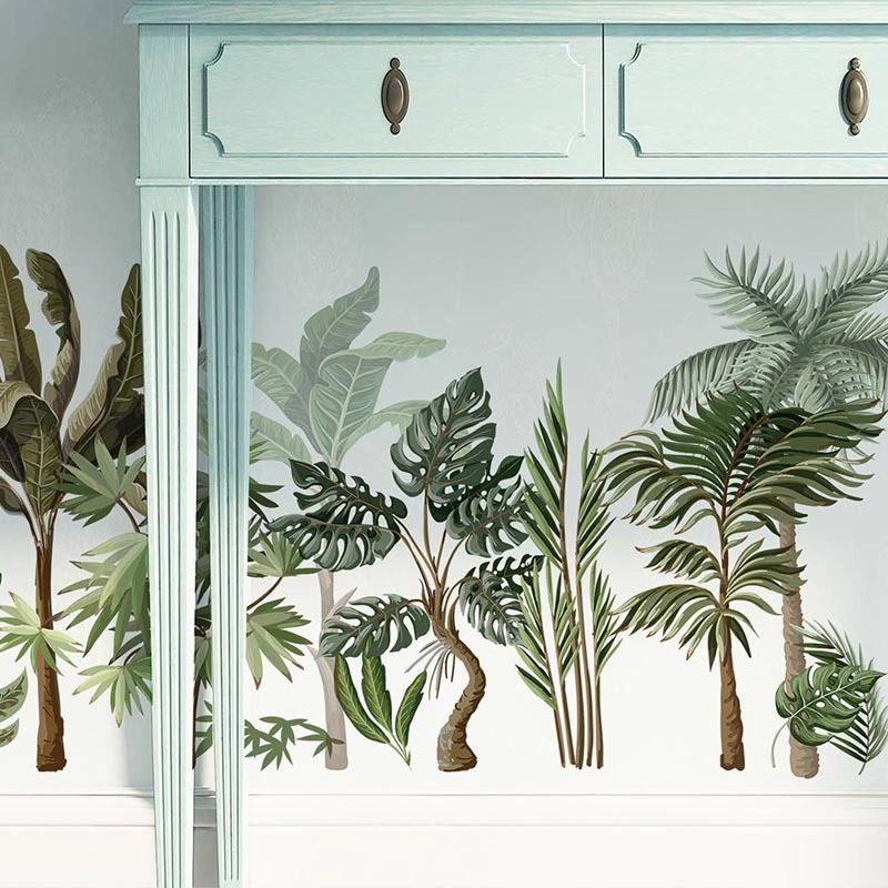 inkjet wandaufkleber groe tropische vegetation serie home hintergrund wandaufkleberpicture2