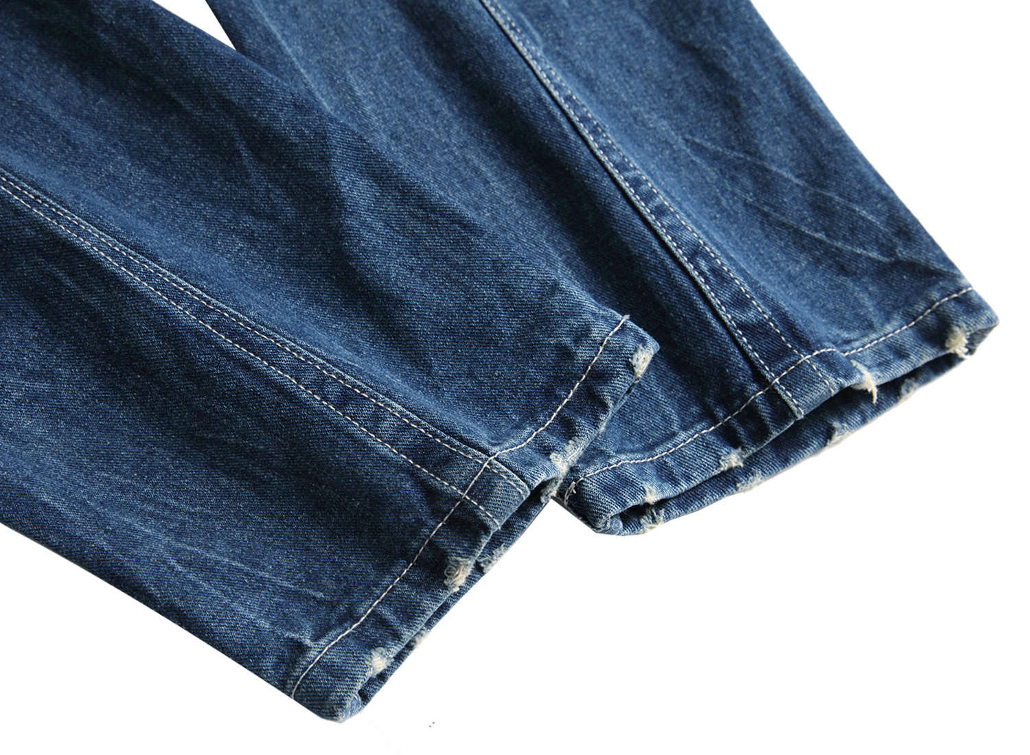 Jeans uomo slim fit gamba dritta strappati pantaloni denim_voghion.com