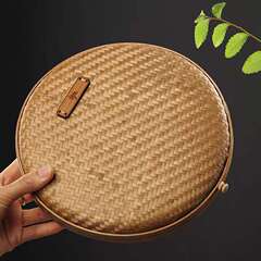 Wholesale Pu'er Tea Storage Box from Manufacturer, Bamboo-Woven Tea Cake Box, Chinese Tea Packaging Bag, Aroma-Waking Tea Storage Plate