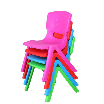 厂家直销喜洋洋加厚耐摔椅子新款塑料儿童塑料凳子四腿靠背座椅子|ru