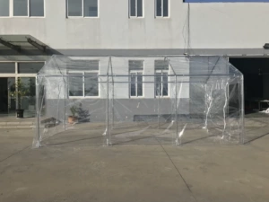 Açıq epidemiya profilaktikası dezinfeksiya çadırı, şəffaf çadır, günəş otağı, qatlanan tent