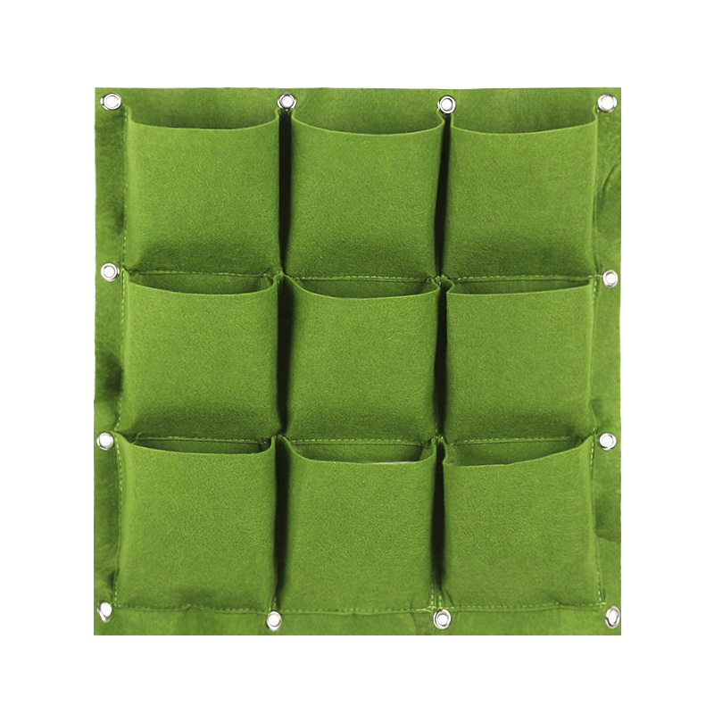 Balcón engrosado fieltro montado en la pared Bolsa de plantas Bolsa de plantación Bolsa de plantas de verdeo vertical Bolsa de contenedor de plántulas Personalización