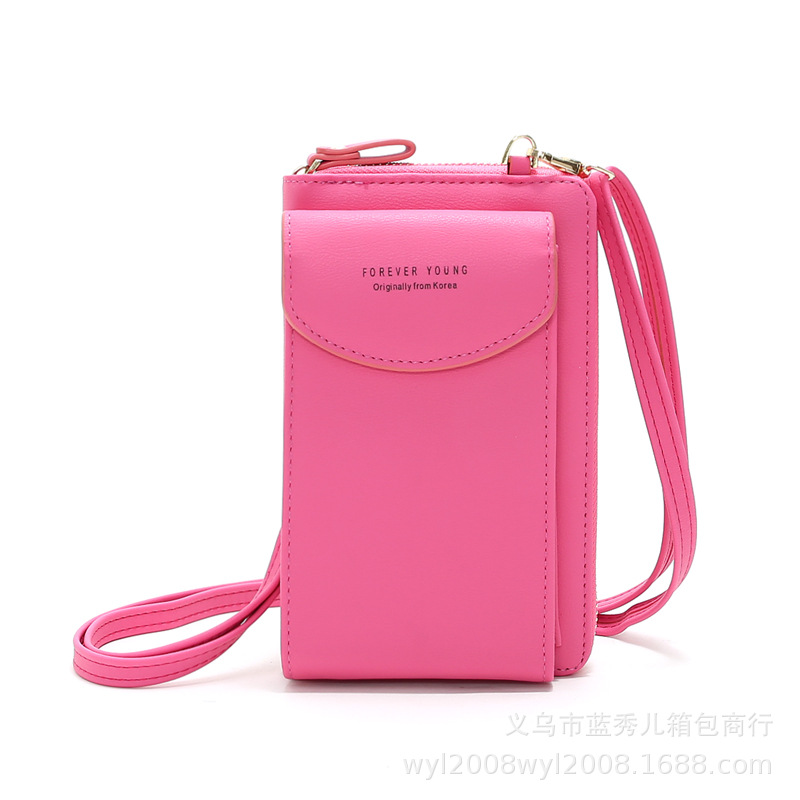 Korean Mobile Phone Bag Messenger Bag Pu Shoulder Bag Multi-purpose Coin Purse display picture 30