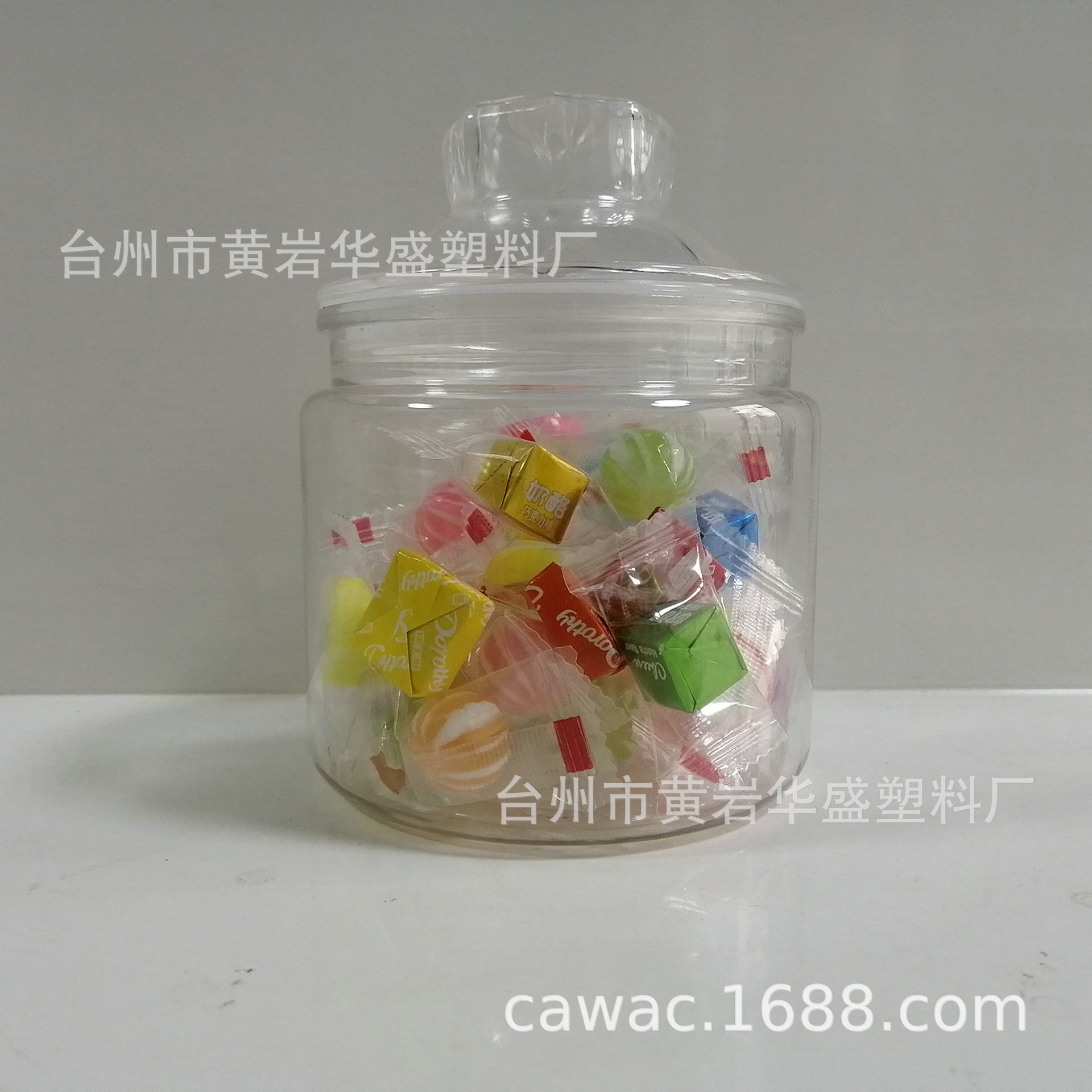 厂家直销600ml食品级塑料罐PET塑料糖果罐广口塑料礼品罐