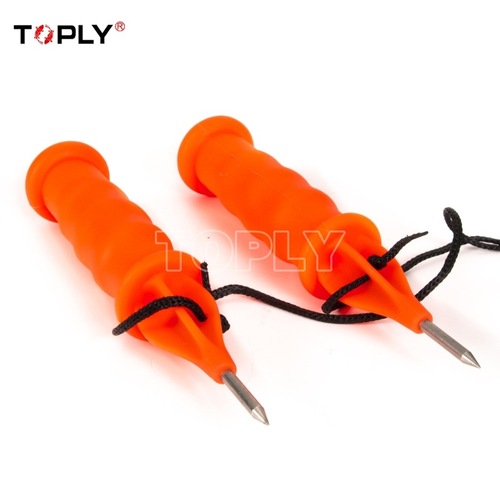 Winter ice-breaking life-saving ice pick with life-saving whistle ice climbing ice-breaking equipment orange-red chisel fishing equipment wholesale