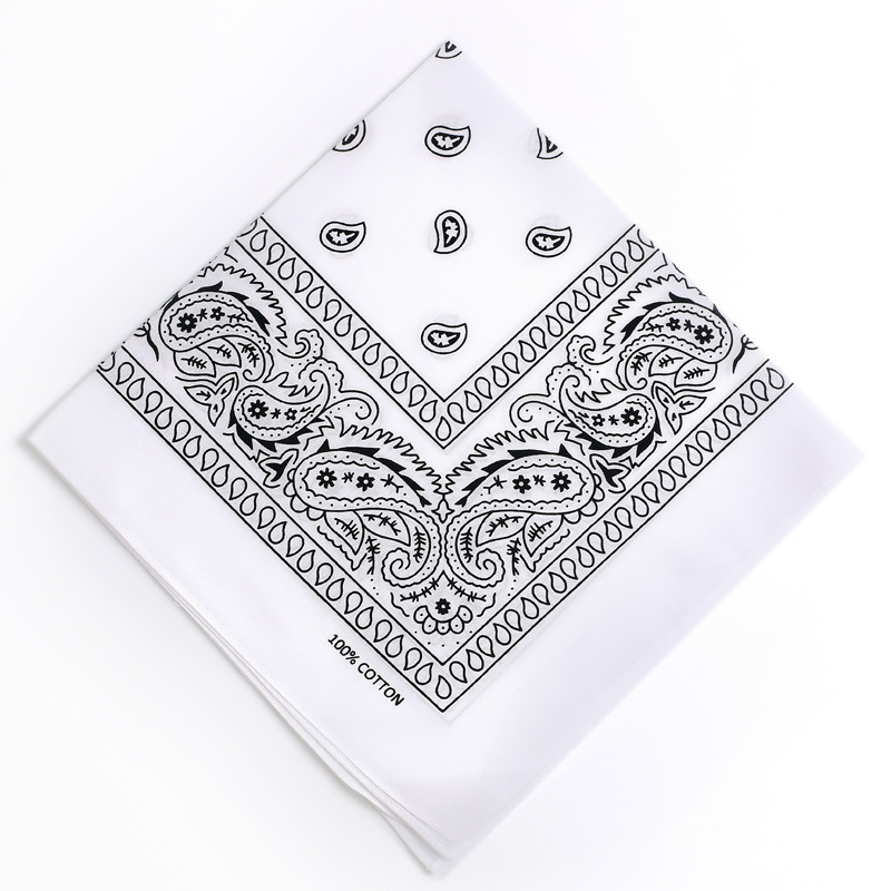 Bandanas directas de fábrica transfronteriza Paisley multifuncional de anacardo flor cuadrada bufanda de algodón deportes al aire libre