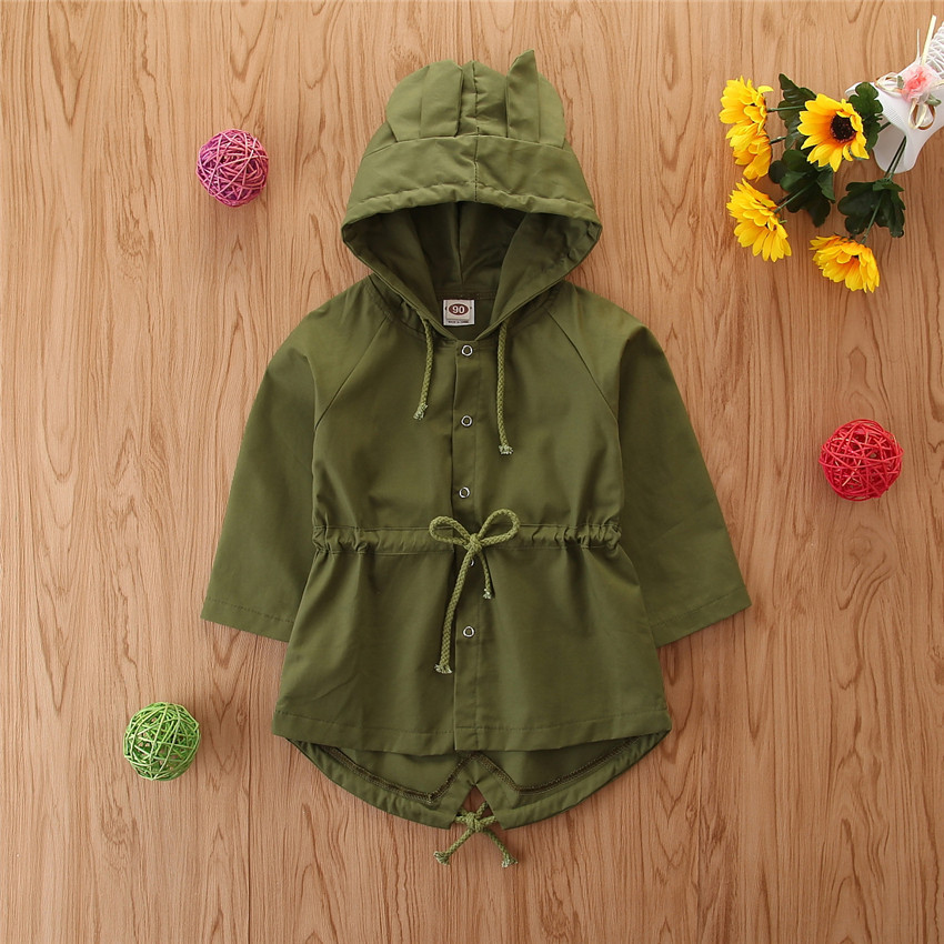 Fashion Solid Color Polyester Girls Outerwear display picture 1