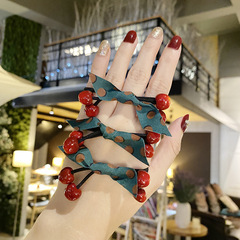 Korean Version New Elastic Hair Tie Cherry Hair Ring Fashionable and Simple Hair Accessory Manufacturer Wholesale