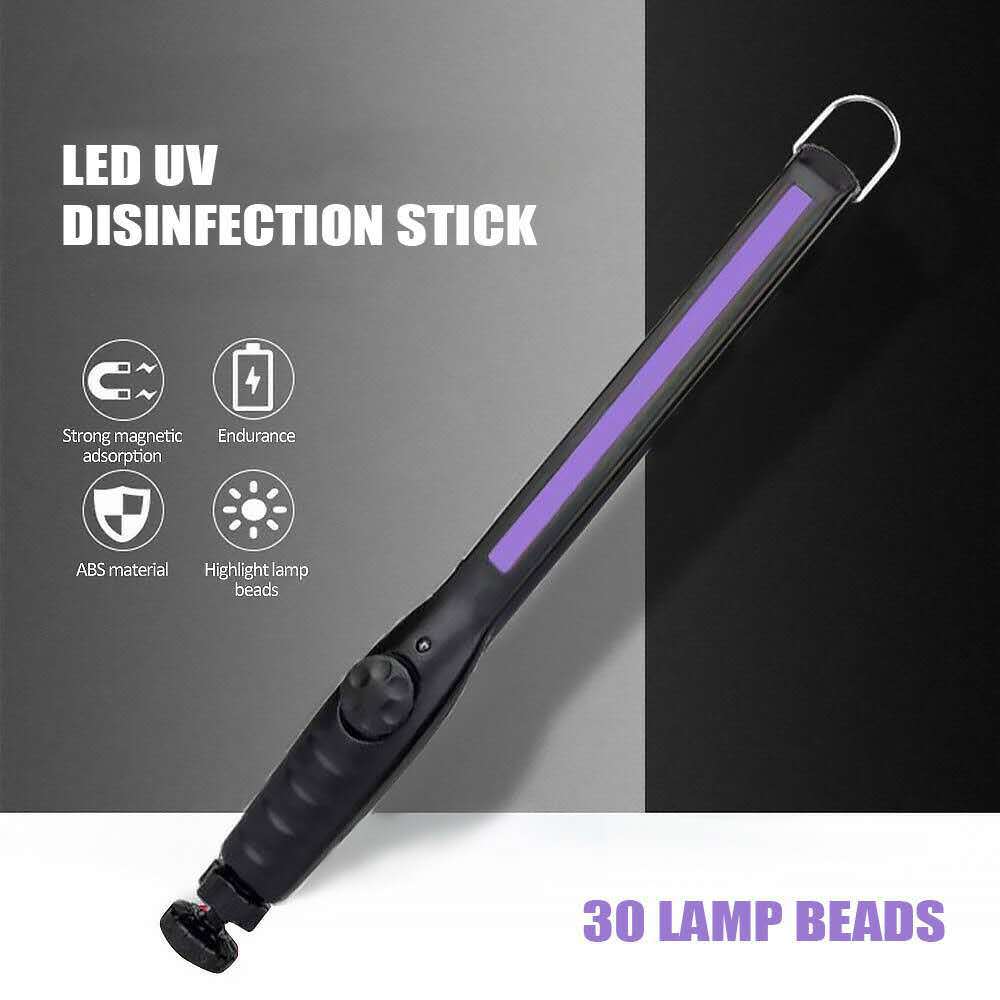 跨境USB移动充电紫外线杀菌灯30便携式家用室内UVC灭菌紫光杀毒灯