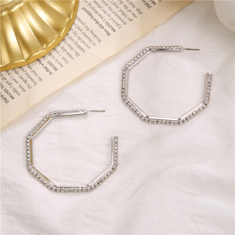 Fashion Alloy Diamond Earrings display picture 8