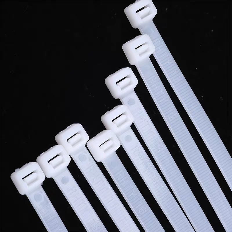 厂家直销黑白色塑料尼龙扎4*200mm 带自锁式扎线束线带扎口带批发