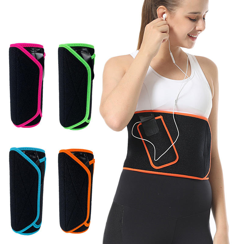 Sweat and waist protection OK Bodybuilding run Fat Burning Sweat belt mobile phone pocket sweat belt