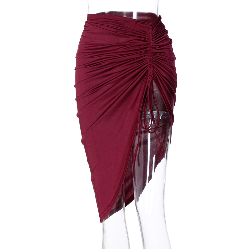 Slim Slimming Drawstring Skirt in Skirts