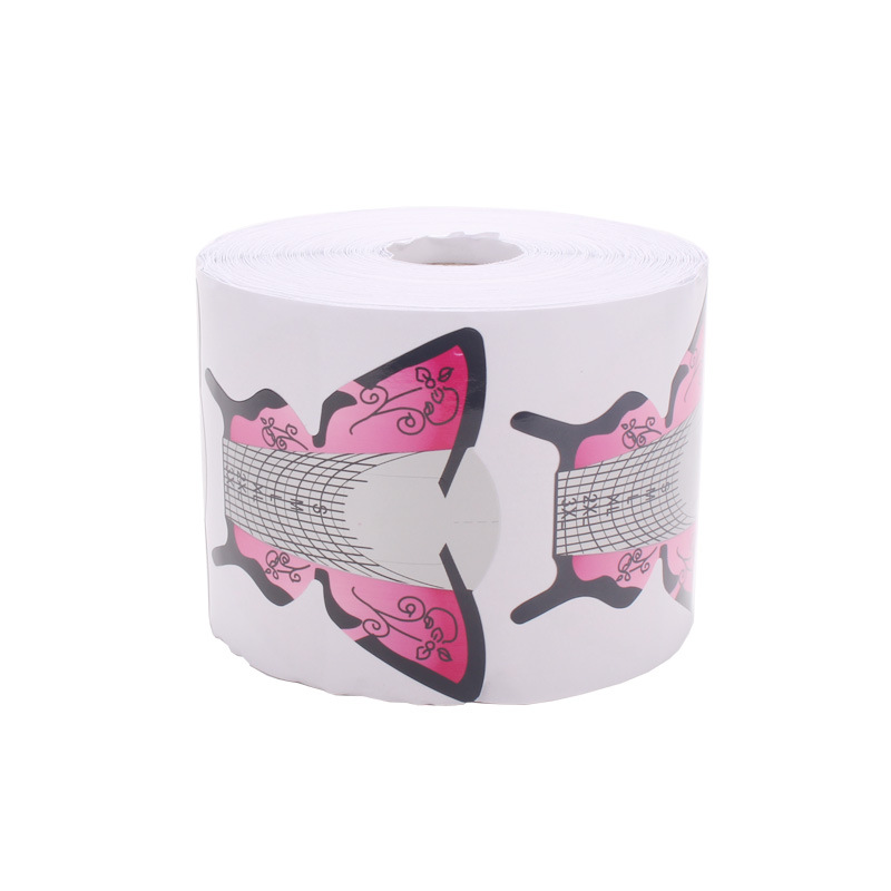 500 piezas de papel en forma de mariposa para la extensión de la terapia UV pegamento de cristal de uñas para la fabricación de dedos