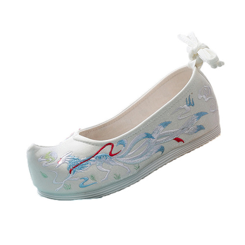 ancient chinese Hanfu shoes for women embroidered Hanfu clothing shoes cotton hemp embroidered shoes