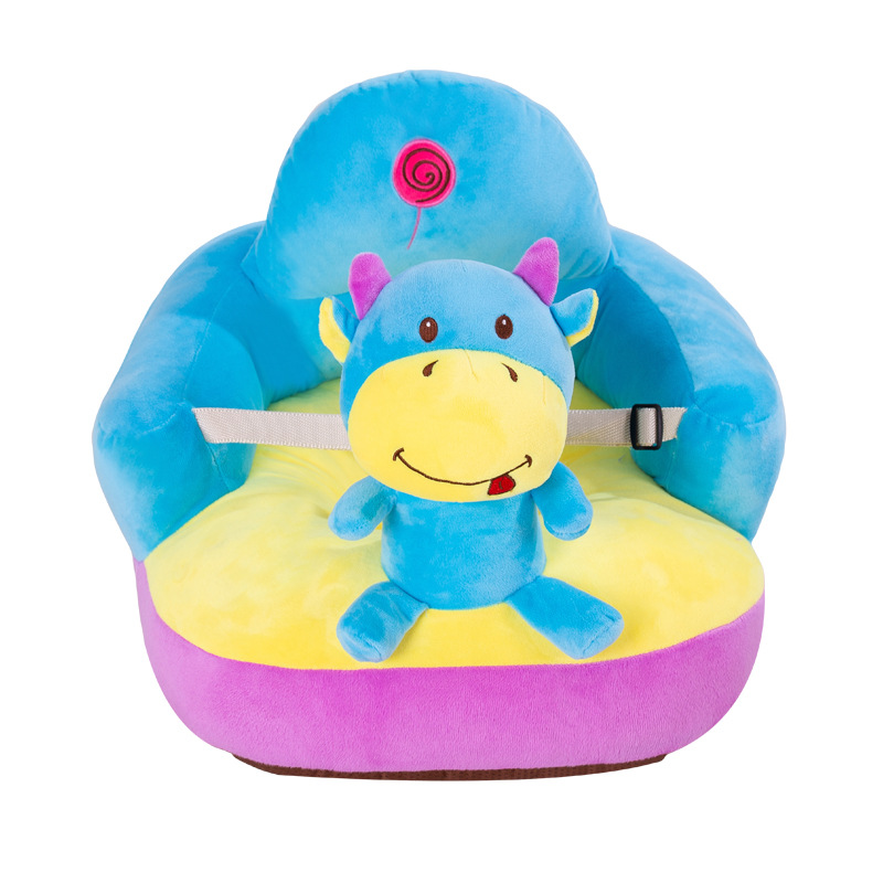 Al por mayor de los niños pequeño sofá asiento de dibujos animados bebé aprendizaje Silla de peluche de juguete bebé asiento de seguridad regalo de cumpleaños