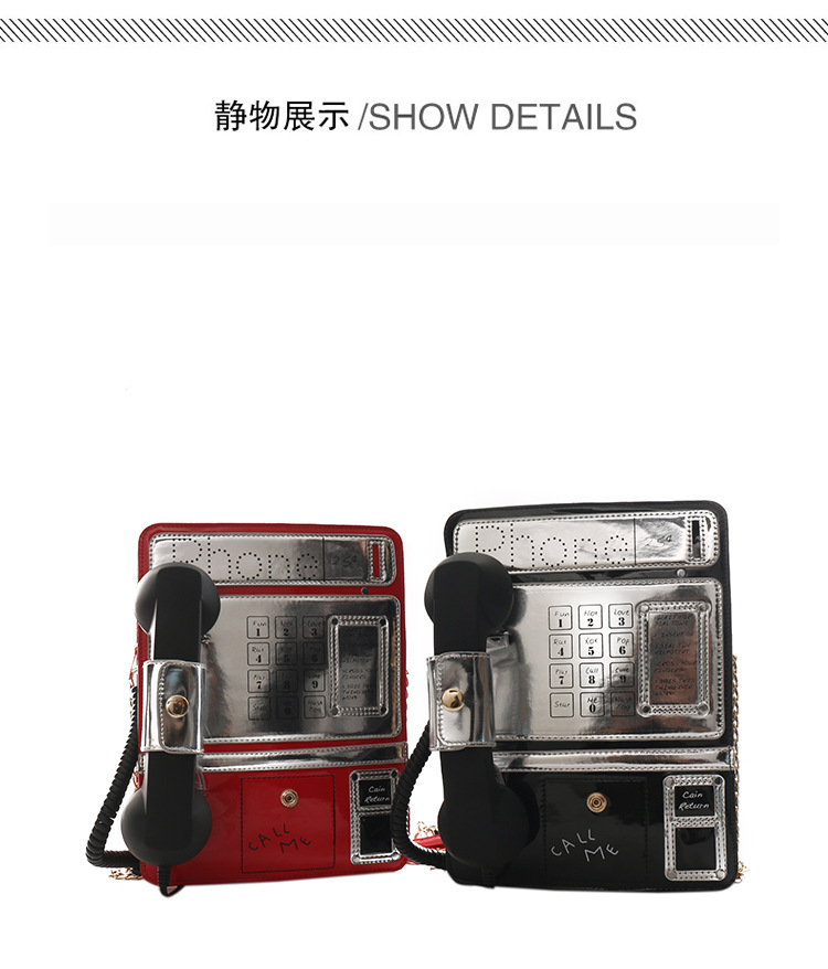 Fashion  New Creative Digital Telephone Messenger Bag Spoof Fun Can Answer The Phone Receiver Bag Nihaojewelry Wholesale display picture 70