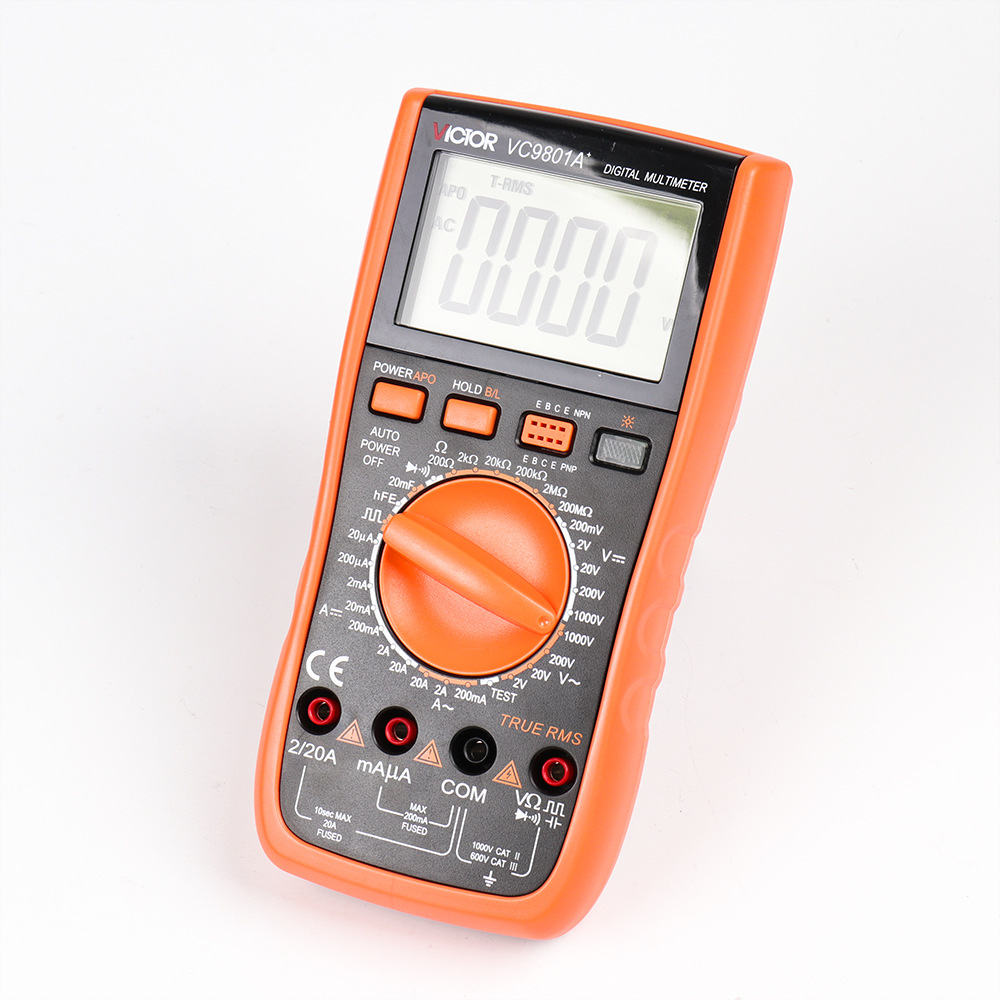 胜利VC9801A+数字万用表 带背光 火线判断数显多用表