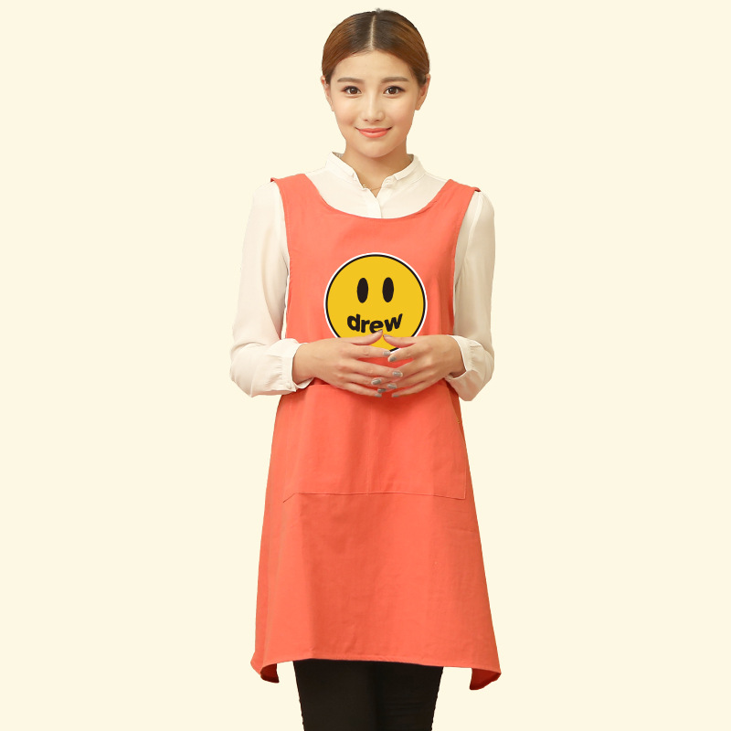 Delantal de cocina lindo estilo japonés moda femenina logotipo personalizado impresión trabajo adulto estilo coreano hogar hombres cocina antiincrustante