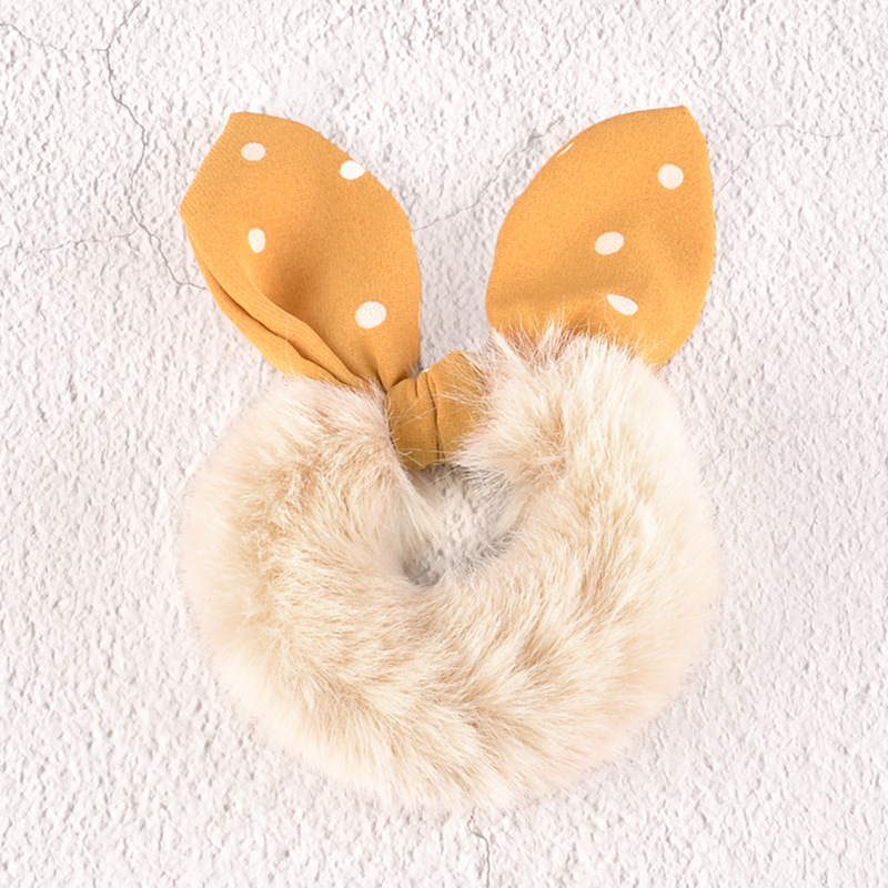 Plush Rabbit Ears Hair Ring display picture 9