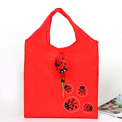 田园风卡通甲虫购物袋手提式环保简约袋家居用品涤纶布袋可定制