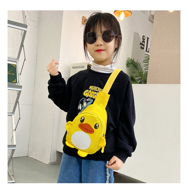 Cartoon Canvas Bag Cute Duck Child Chest Bag Small Satchel display picture 44