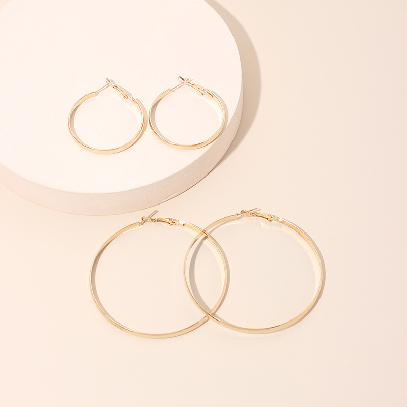 Fashion Exaggerated Simple Extreme Round Retro Simple Geometric Circle Earrings For Women display picture 3