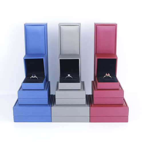 Rounded Edge Ring Box, PU Polished Finish Jewelry Box, Bracelet Box, Accessory Box, Jewelry Packaging Box, Diamond Packaging Box