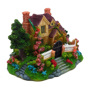 European country villa small house Micro landscape resin creative succulent small ornaments garden landscape