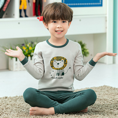 男童內衣睡衣純棉秋冬獅子王兒童秋衣秋褲中大童保暖內衣套裝批發