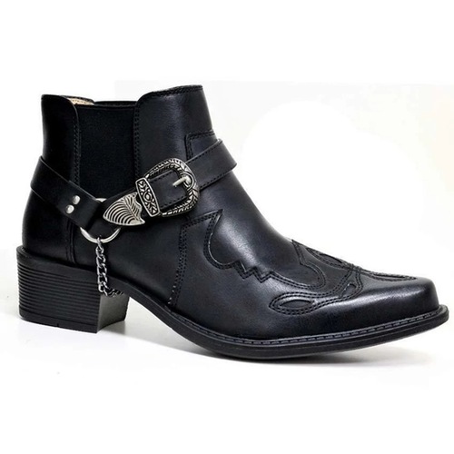 Cross-border factory foreign trade new short boots fashionable personality belt buckle thick heel pointed toe 38-48 Martin boots men's boots