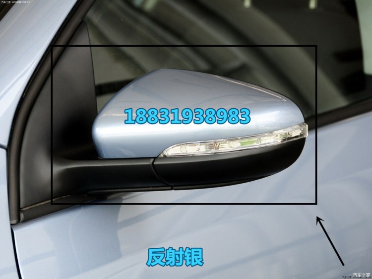 适用大众高尔夫6倒车镜08-13高尔夫反光镜后视镜总成手动折叠带漆