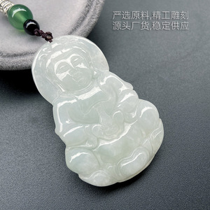 天然缅甸翡翠观音吊坠 A货玉石坠子四会玉器挂件代出证书直销代发
