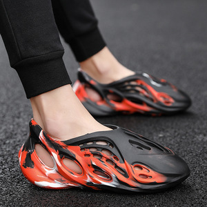 ស្បែកជើងបុរស Men Casual Sandals Trend Hollow Leather Beach Shoes PZ812849