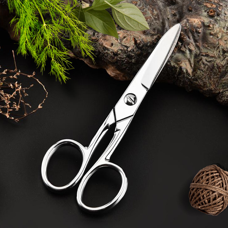 厂家批发 不锈钢纱布剪  阳江5寸家用民用剪刀 手工纸剪刀