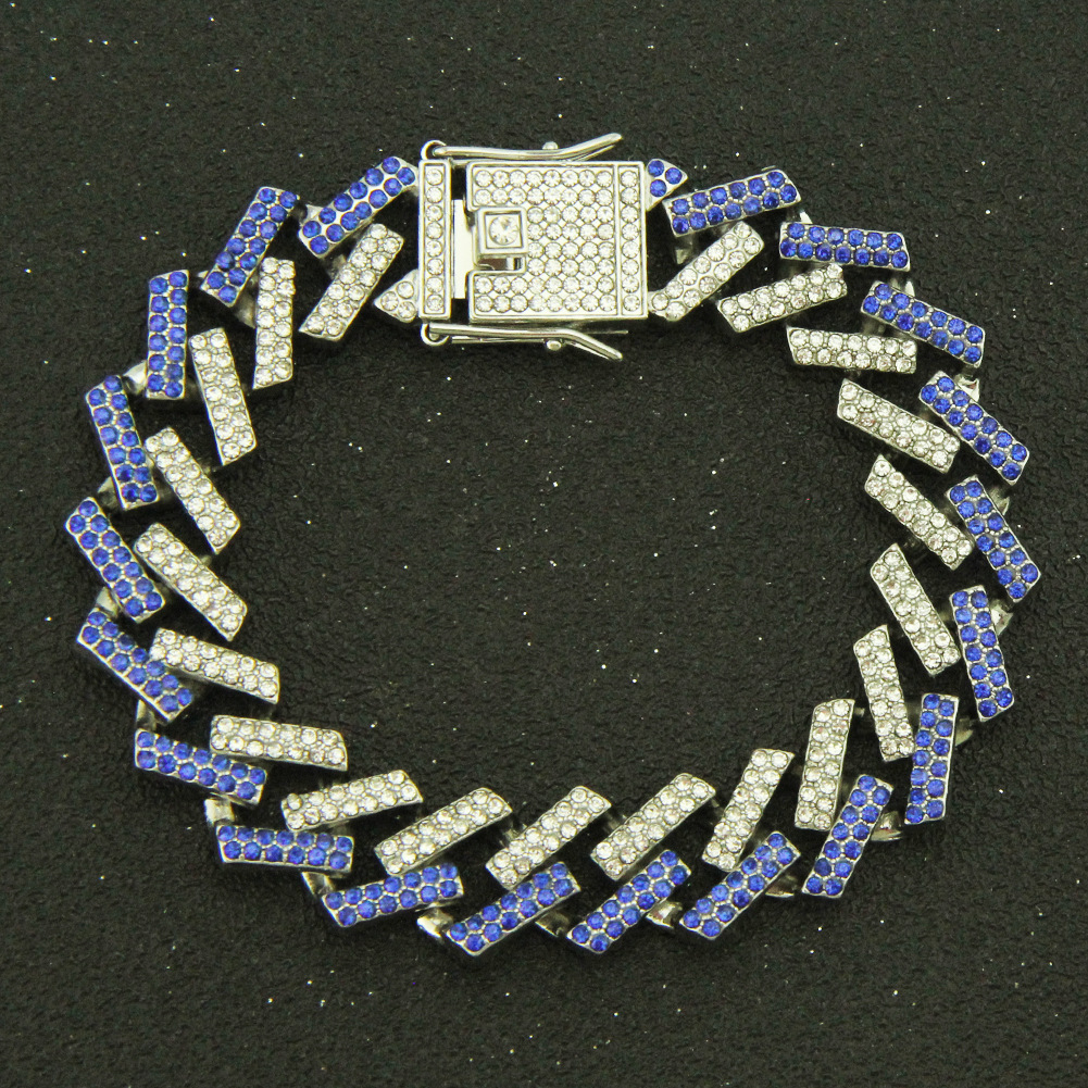 Bracelet De Diamants En Chaîne Cubaine Hip-hop Européenne Et Américaine display picture 8