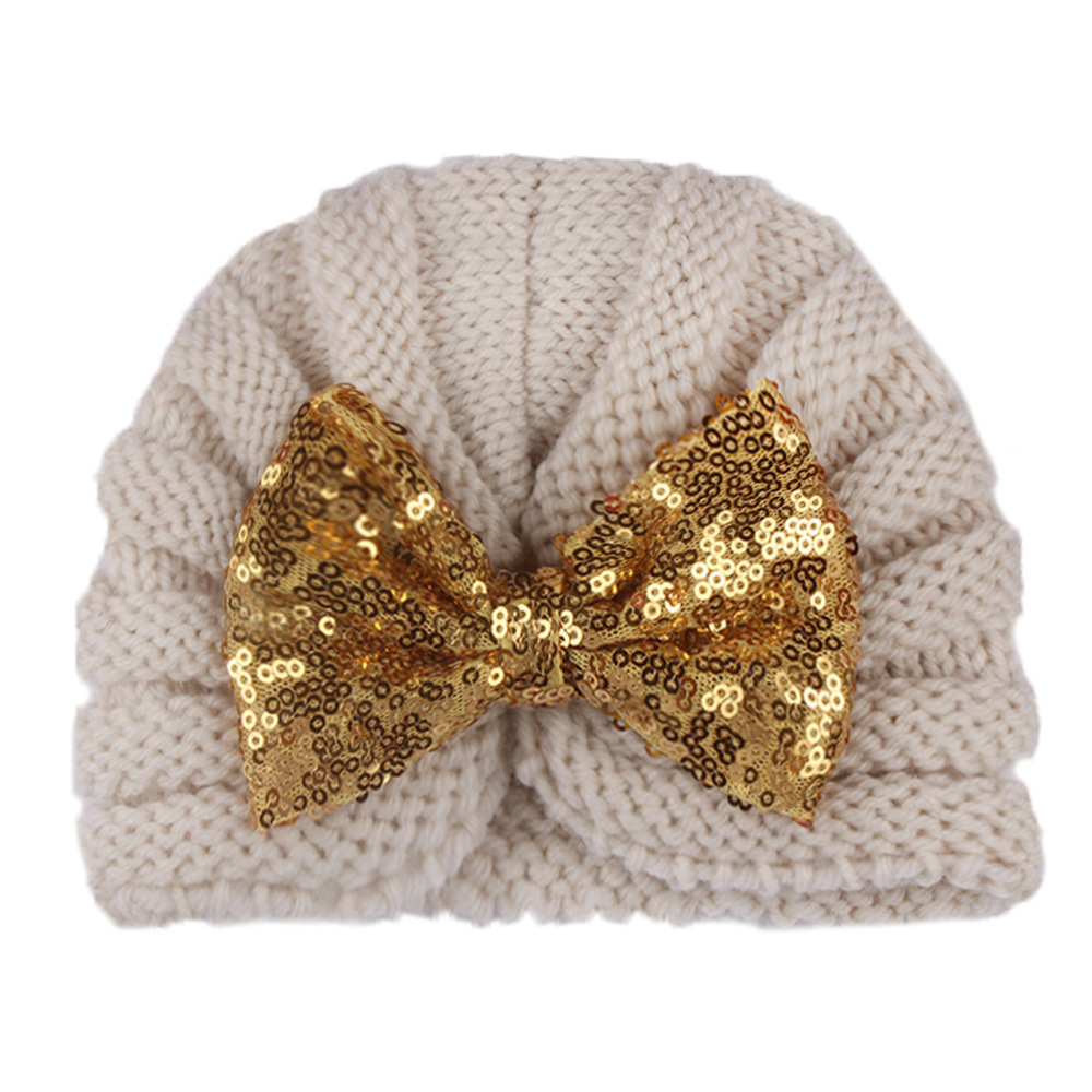 Children Unisex Fashion Bow Knot Sequins Wool Cap display picture 15