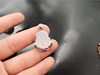 Agate stone inlay jade, pendant, silver 925 sample