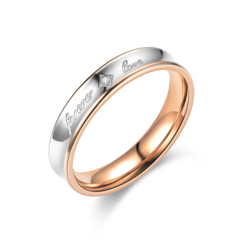 2020 European and American fashionable new rings Forever Love diamond-encrusted zircon couple rings factory direct sales