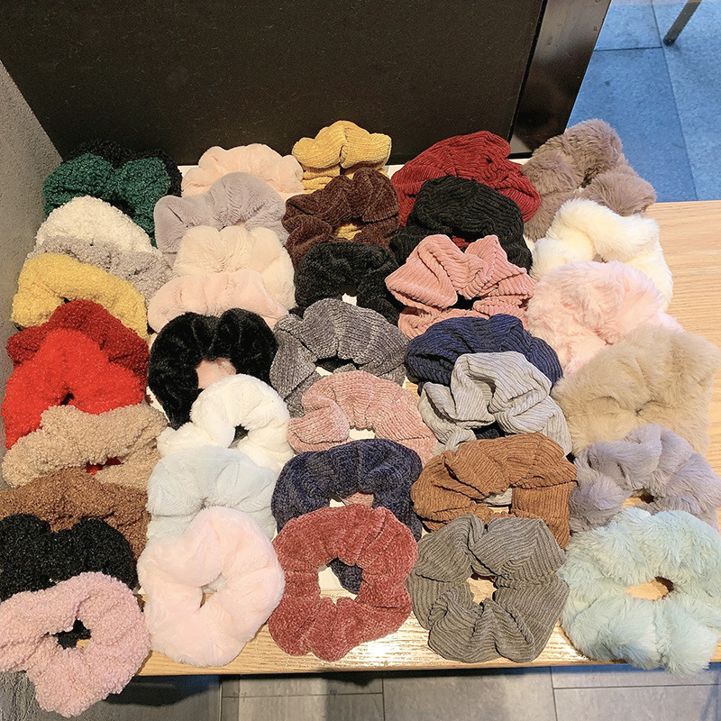 Plush Cute Hair Scrunchies display picture 1