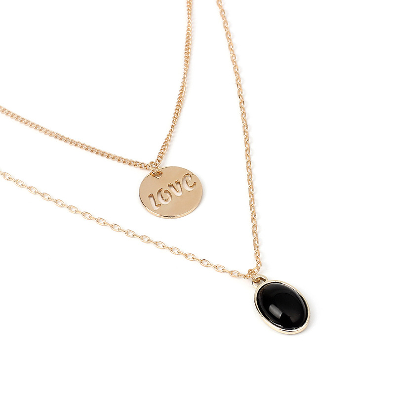 Paragraph Love Personality Multi-layer Necklace New Letter Layered Women's Necklace  display picture 7