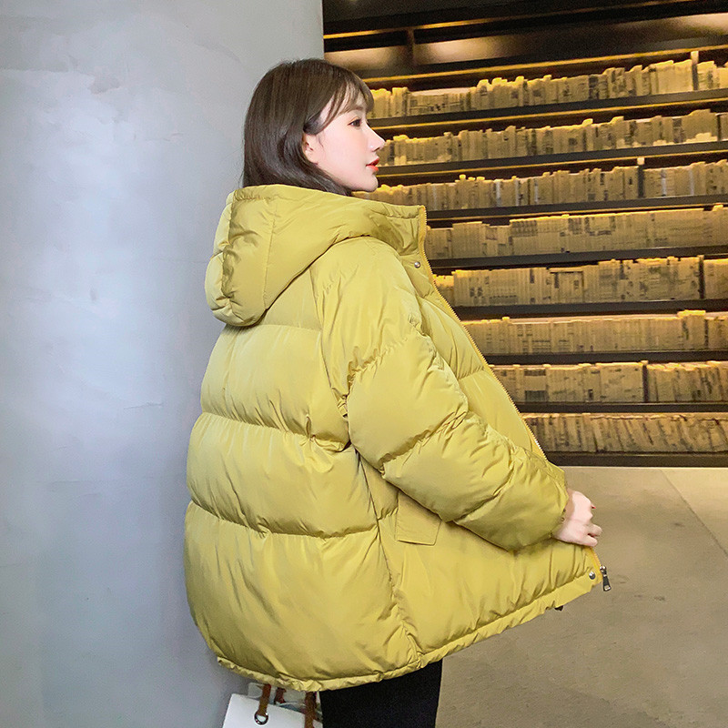 cotton-padded clothes student Sen family Korean Edition Easy thickening Bread wear winter cotton-padded jacket Harbor Wind Down Cotton coat