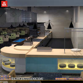 迪克布菲台厂家 环绕形酒店自助餐台 布菲台图片素材移动式带脚轮