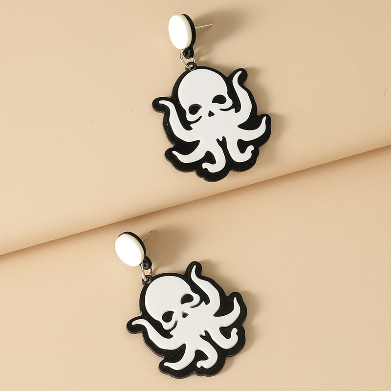 Fashion Cute Fun Funny  Creative Ocean Octopus Earrings Wholesale display picture 2