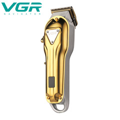 VGR Professional All-Metal Electric Clipper Rechargeable Cross-Border Haircutting Machine High Power with LCD Oil Head Pusher V-134 